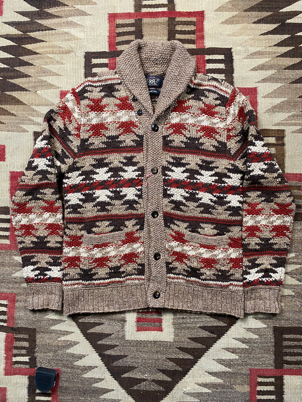 RRL Hand-Knitted Southwestern Cardigan