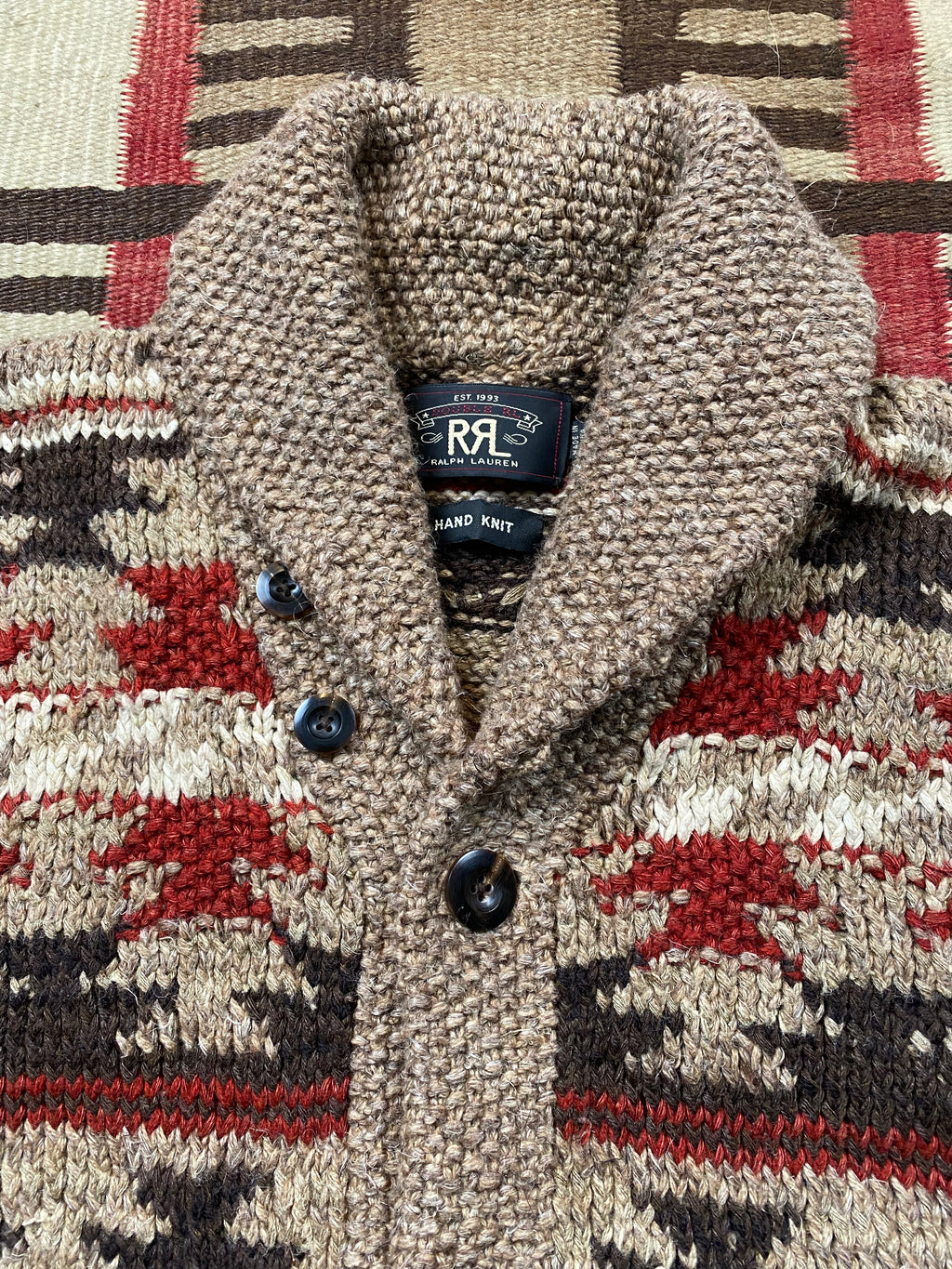RRL Hand-Knitted Southwestern Cardigan