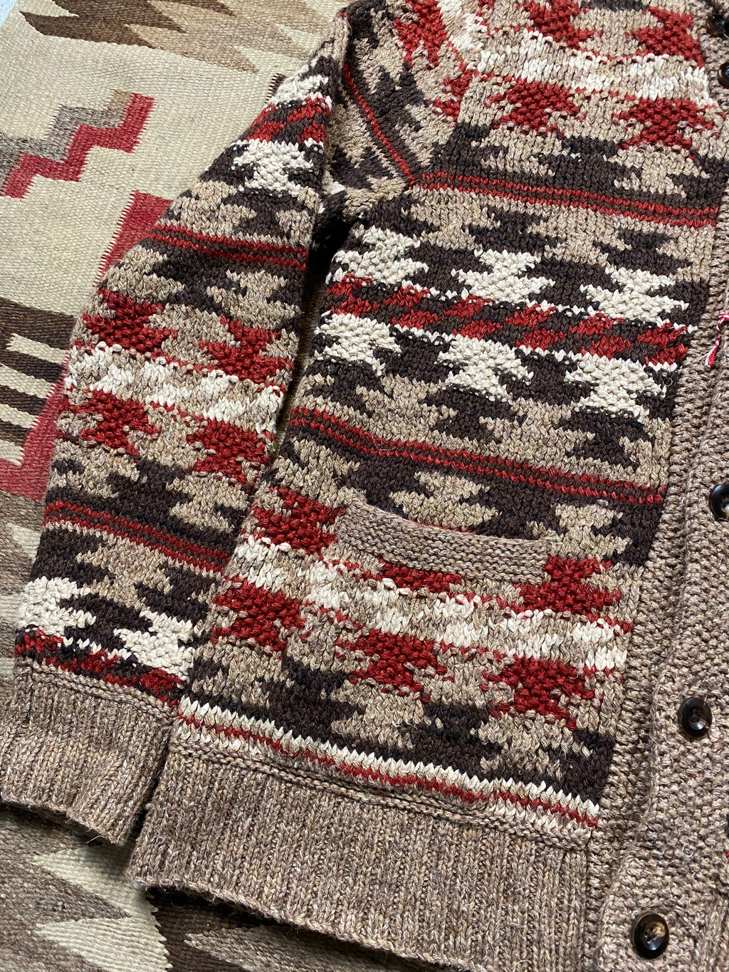 RRL Hand-Knitted Southwestern Cardigan