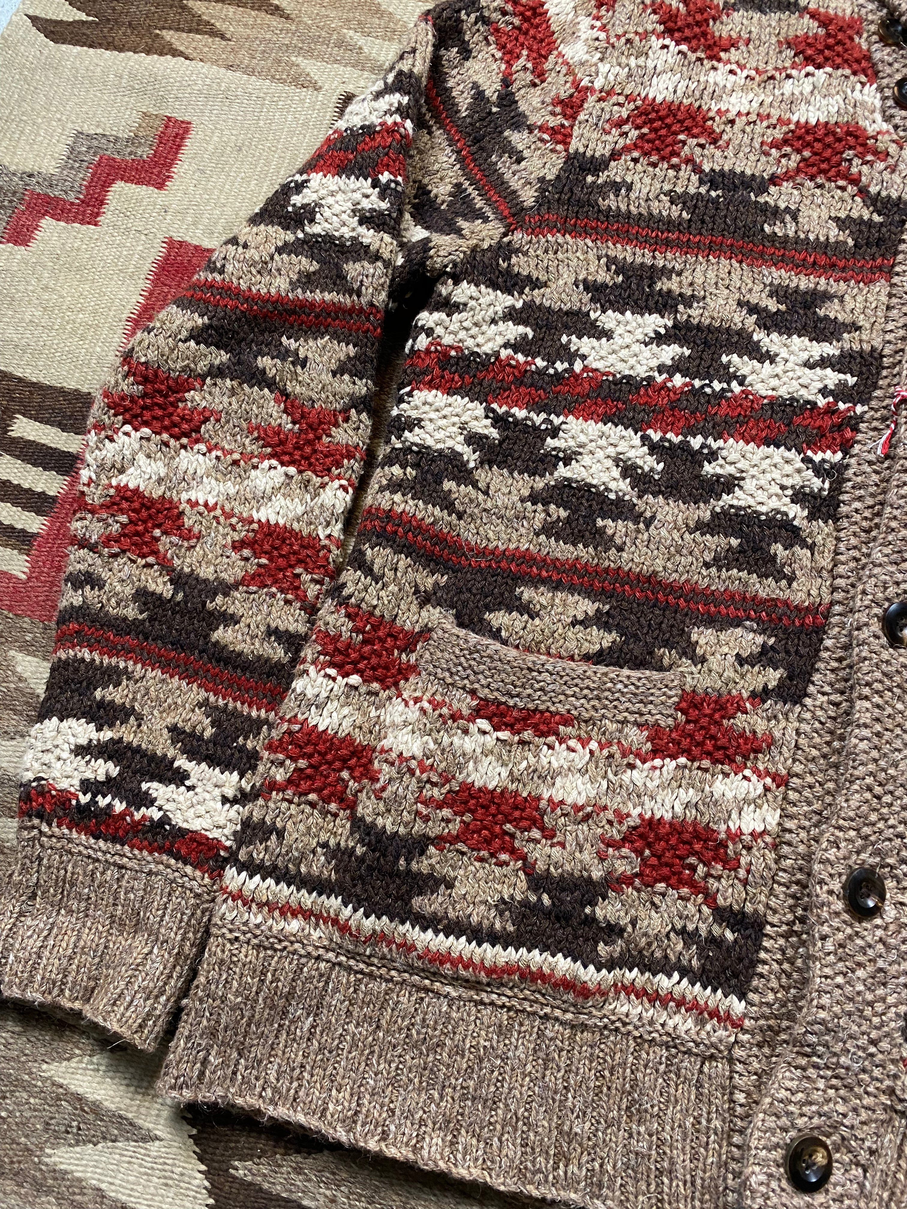 RRL Hand-Knitted Southwestern Cardigan