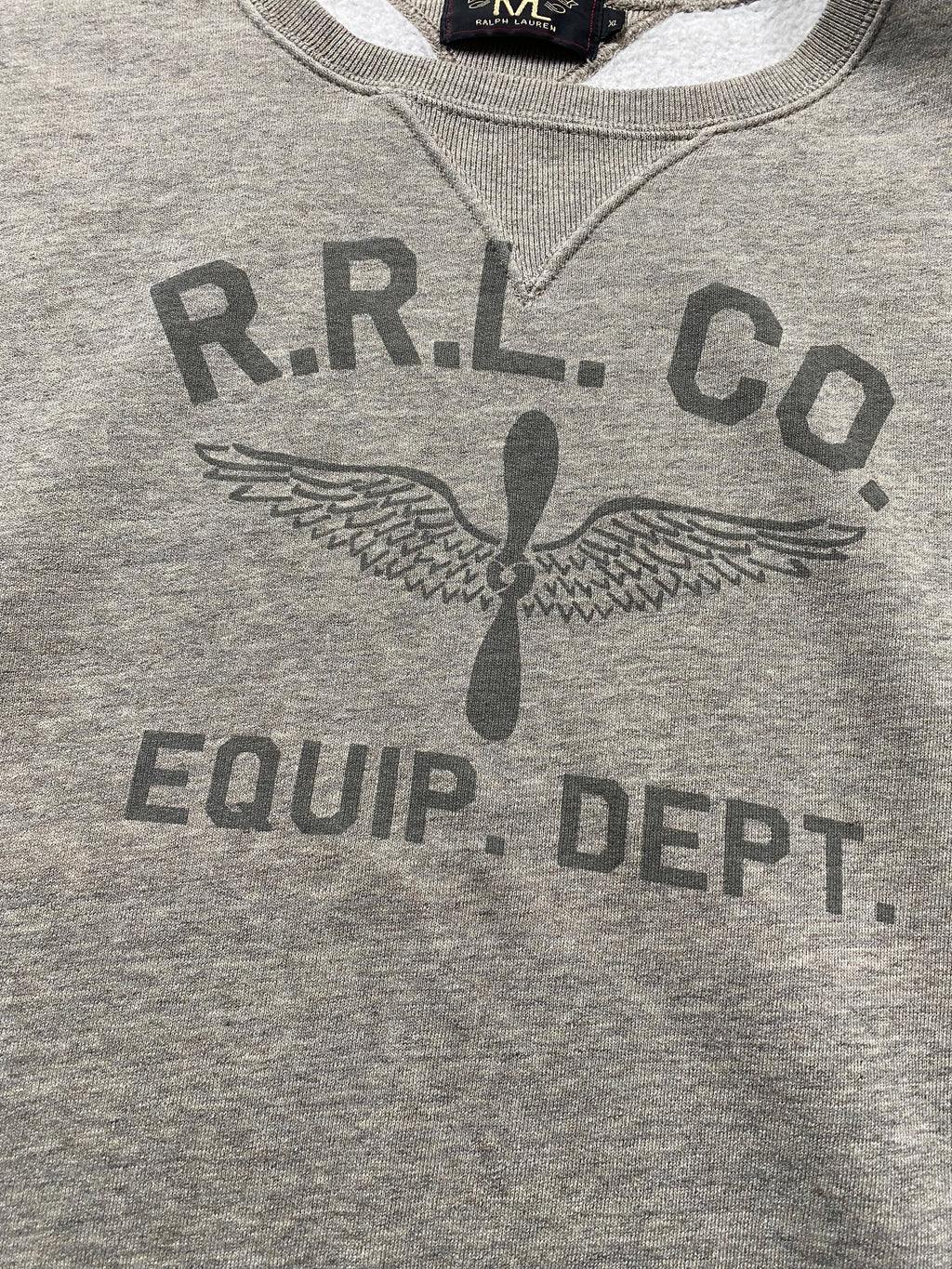 RRL Equipment Department Crewneck