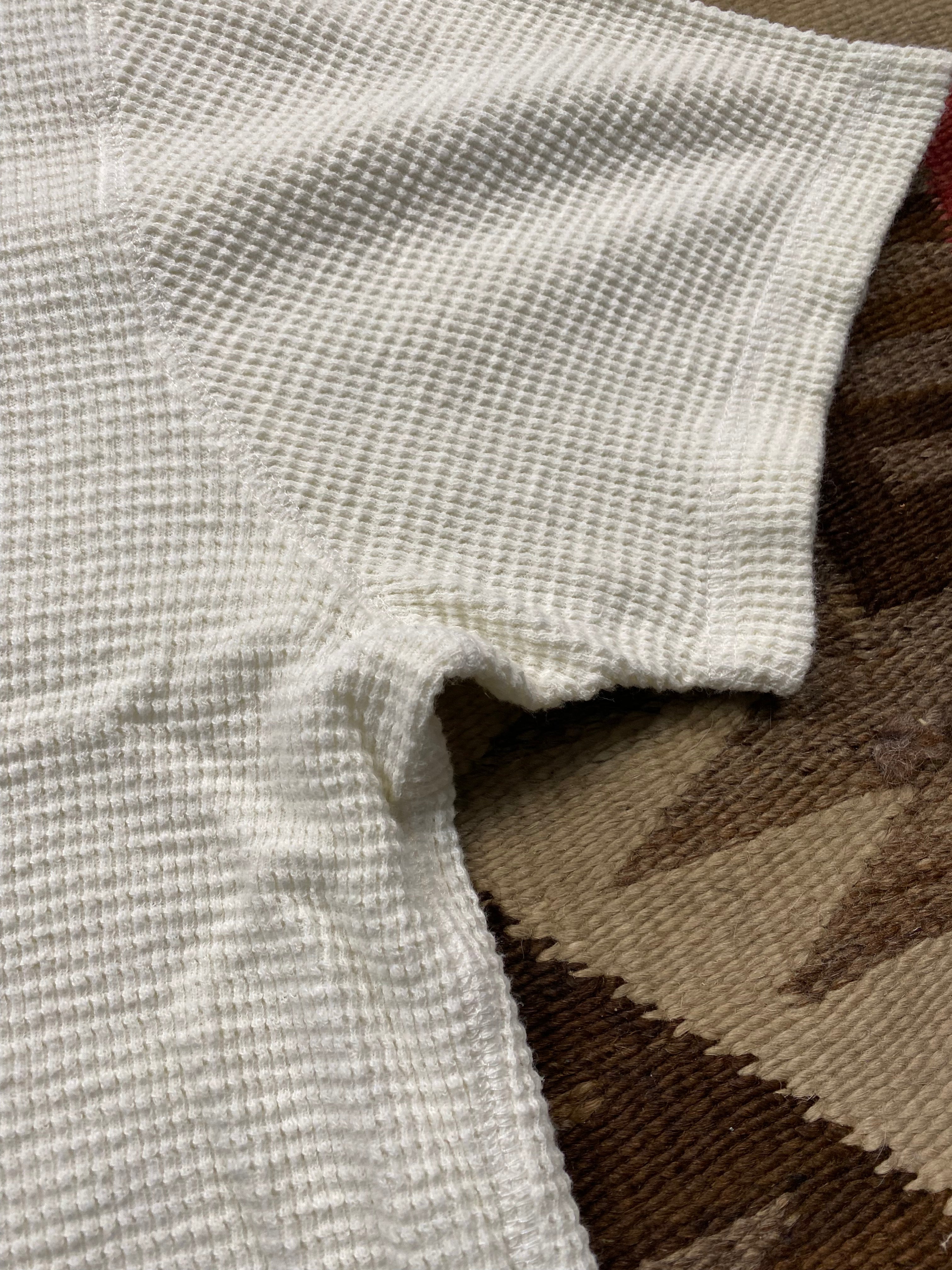 RRL White Waffle Henley Shirt