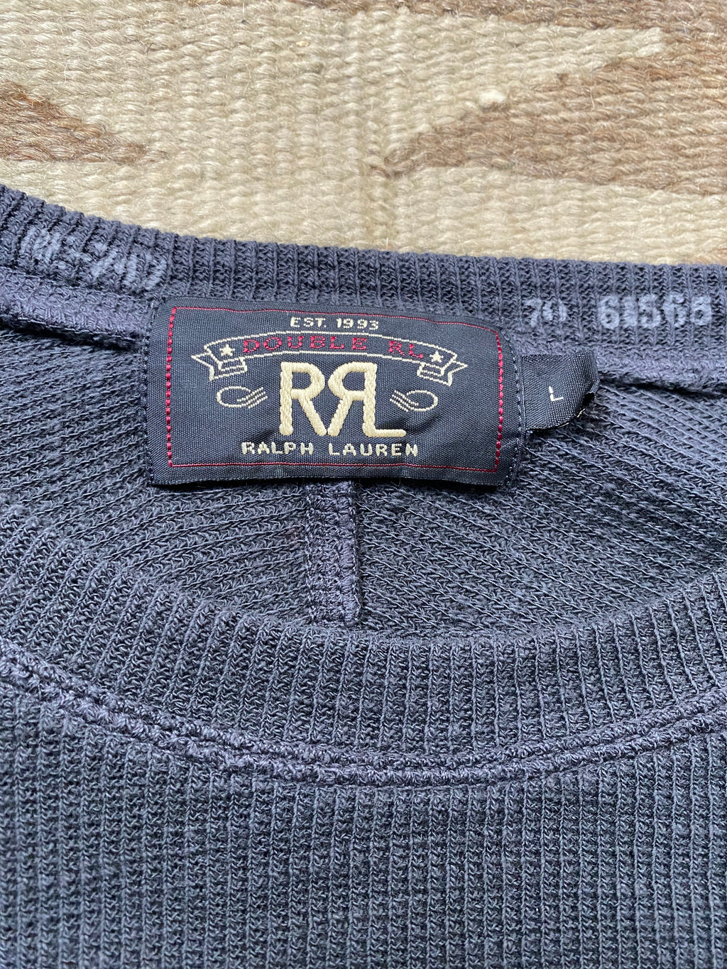 RRL Black Thermal Shirt