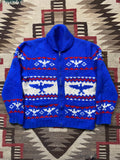 Blue Thunderbird Cowichan With Red & White Details