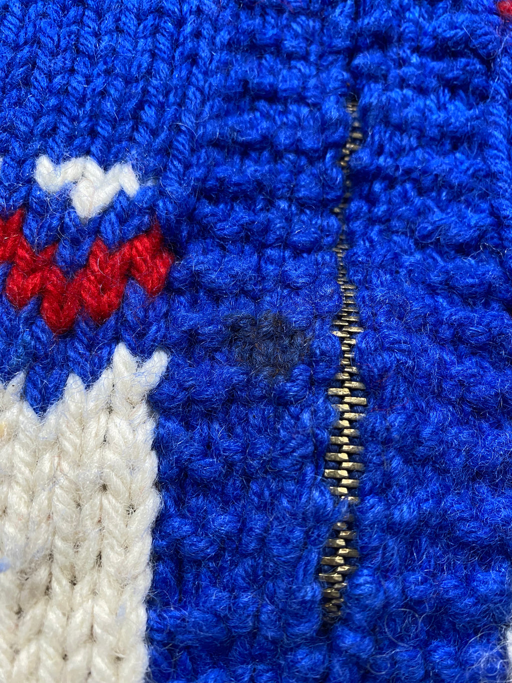 Blue Thunderbird Cowichan With Red & White Details
