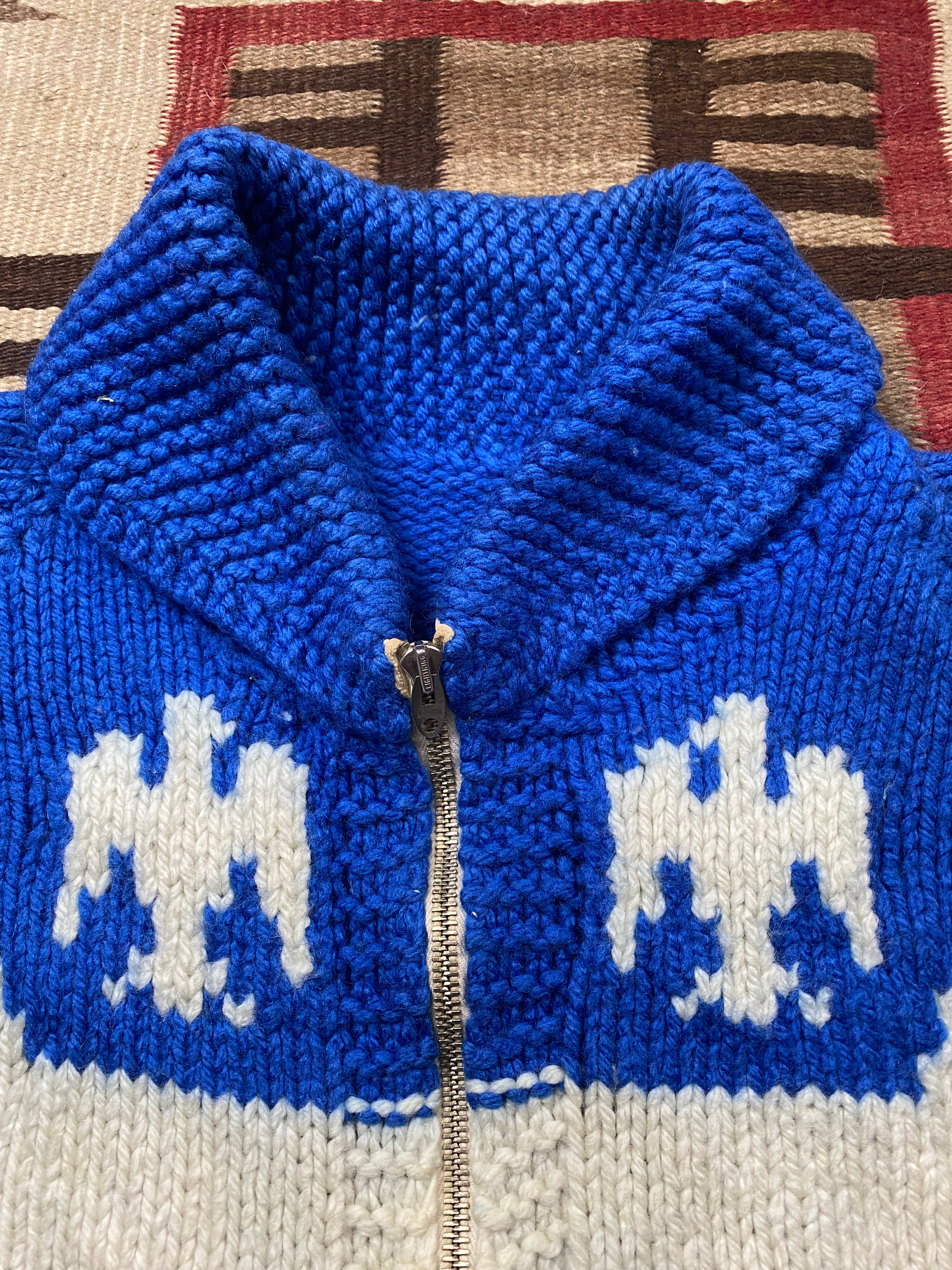 Hand Knitted Two Tone Thunderbird Cowichan