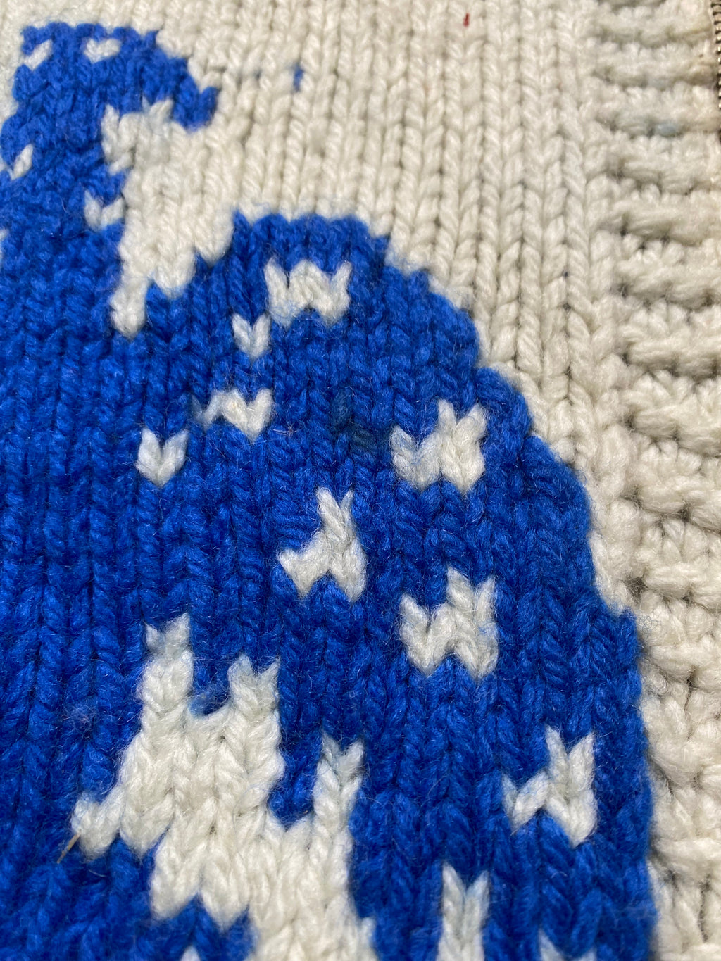 Hand Knitted Two Tone Thunderbird Cowichan