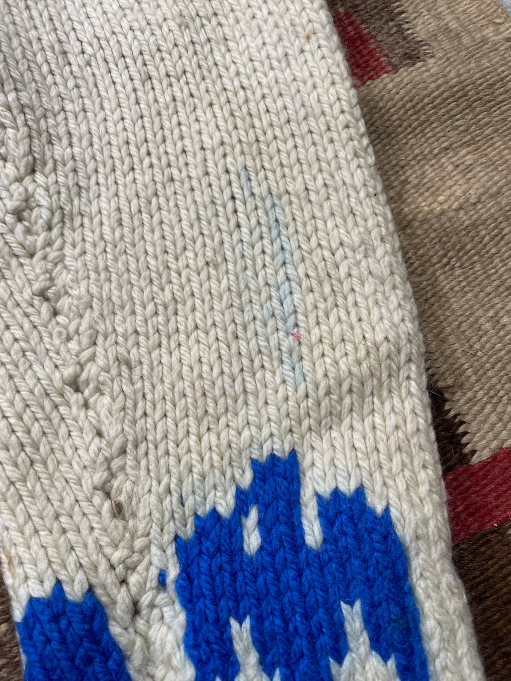 Hand Knitted Two Tone Thunderbird Cowichan