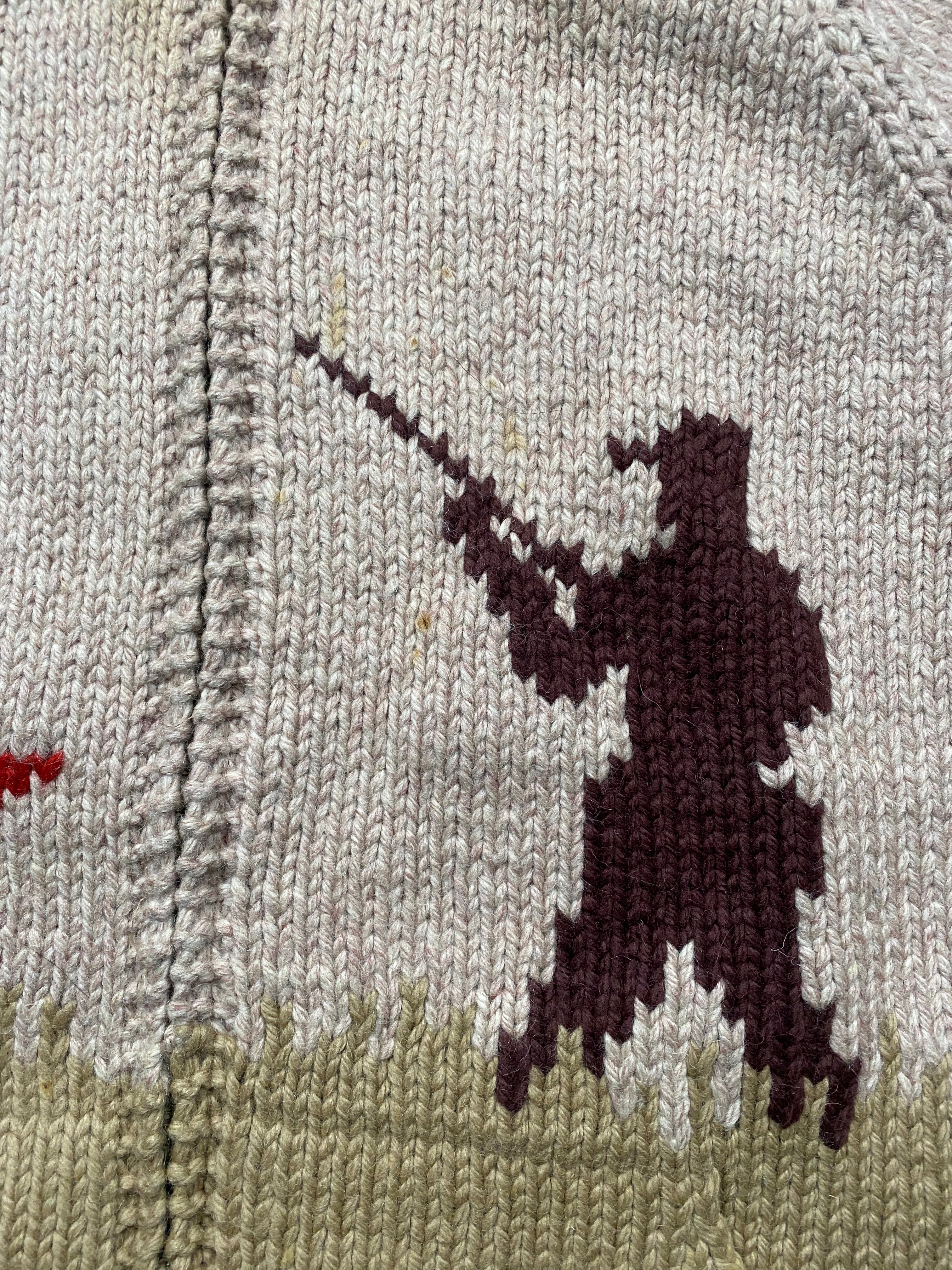 Hunter Themed Hand Knitted Cowichan By Ruth Platt