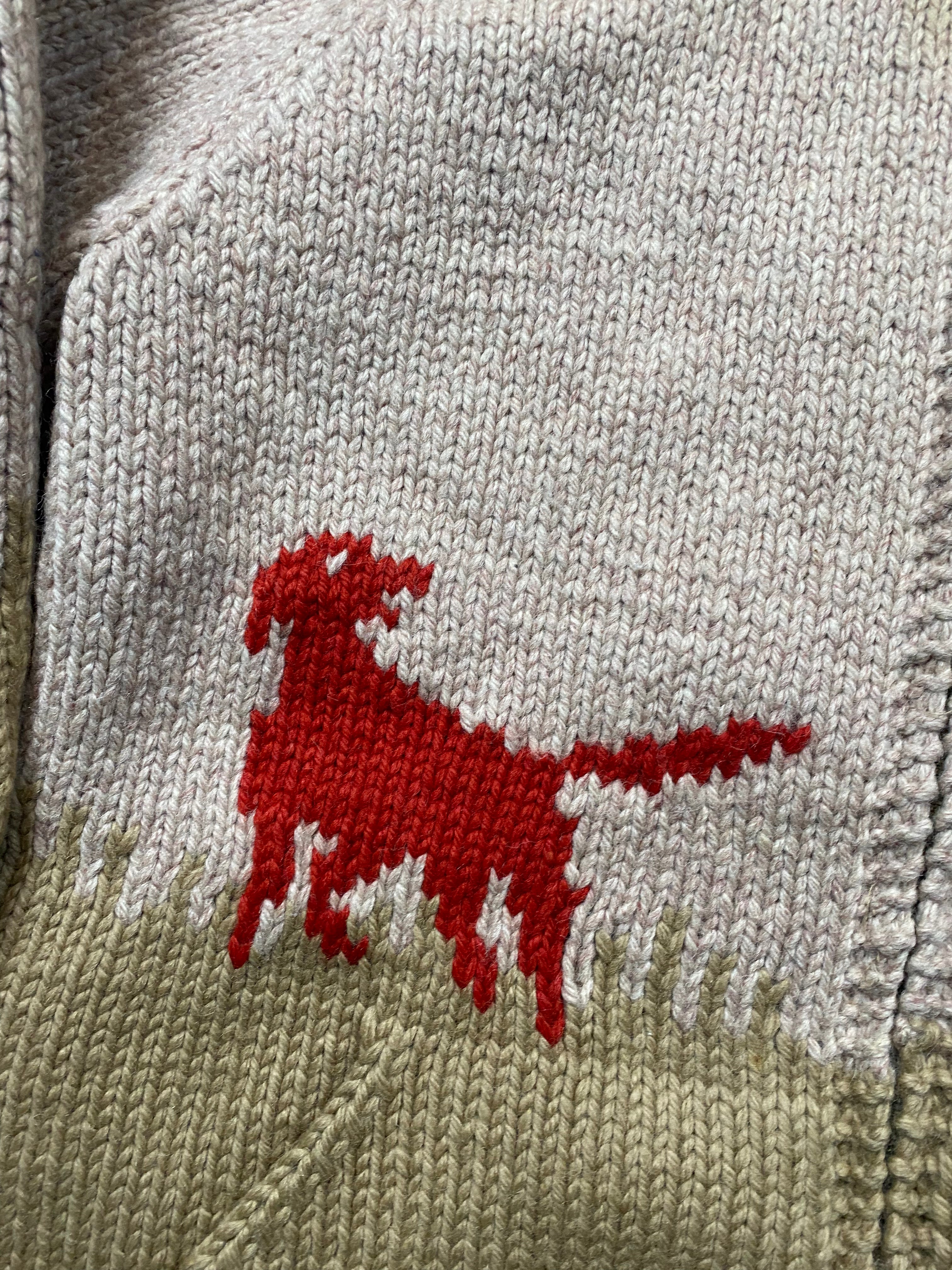 Hunter Themed Hand Knitted Cowichan By Ruth Platt