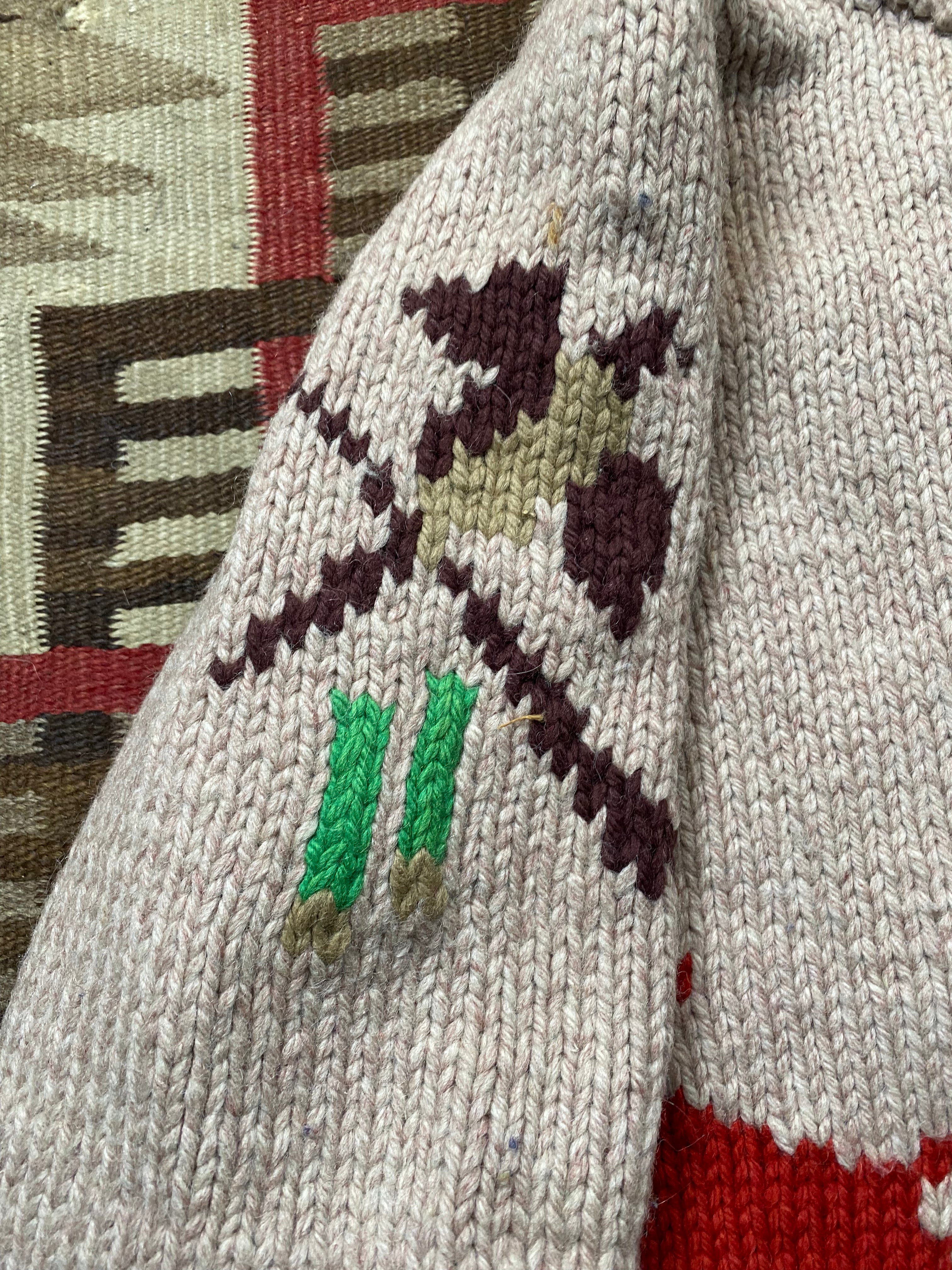 Hunter Themed Hand Knitted Cowichan By Ruth Platt