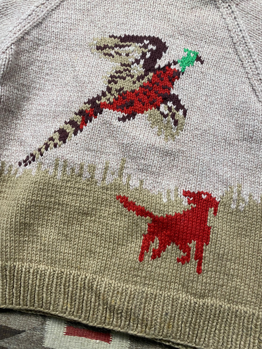 Hunter Themed Hand Knitted Cowichan By Ruth Platt