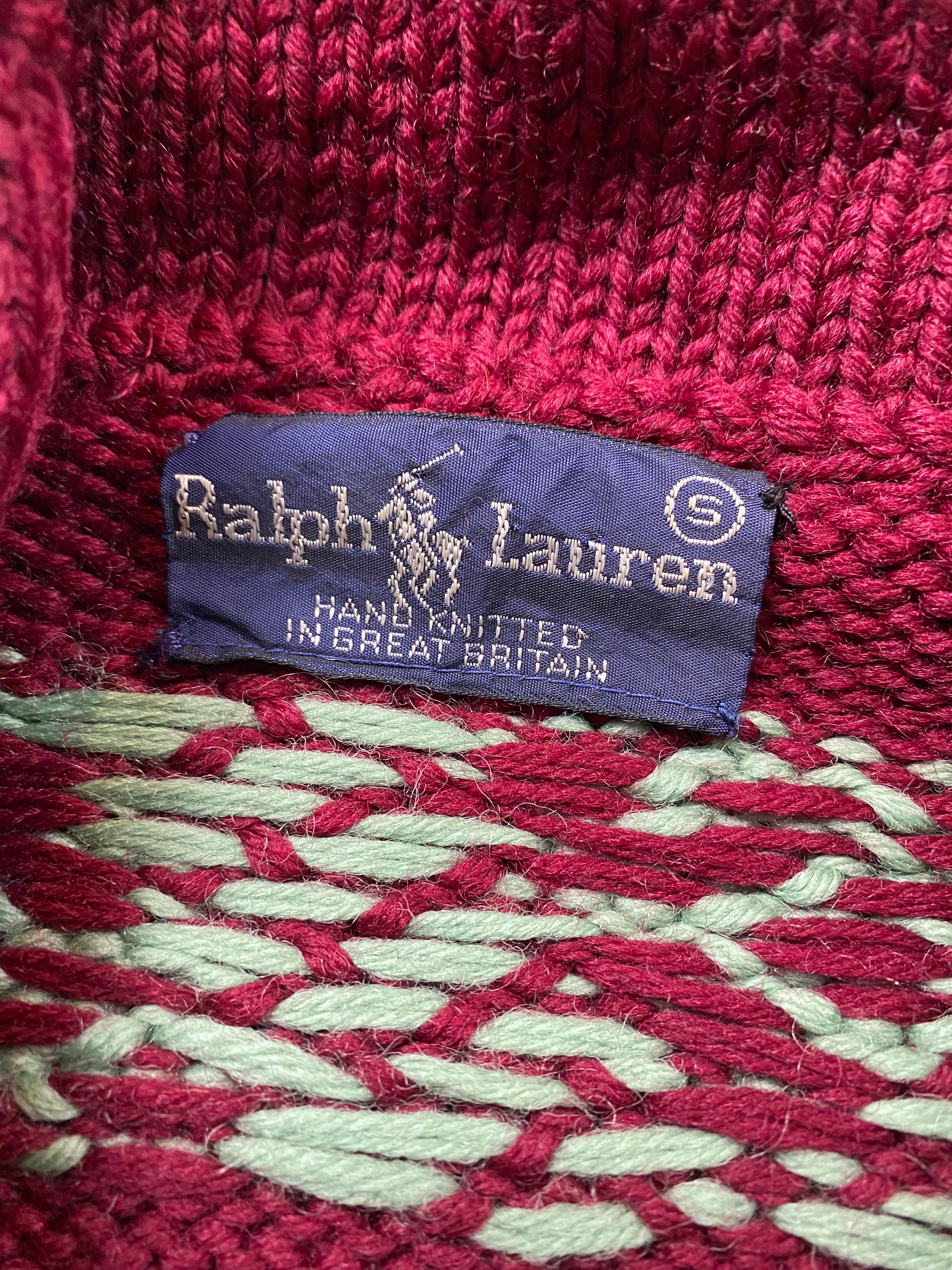 Polo Ralph Lauren 80's Hand-Knitted Southwestern Cardigan