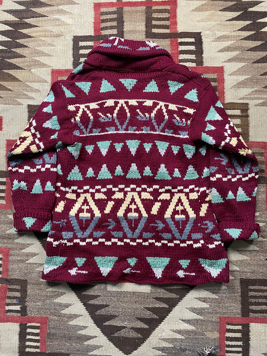 Polo Ralph Lauren 80's Hand-Knitted Southwestern Cardigan