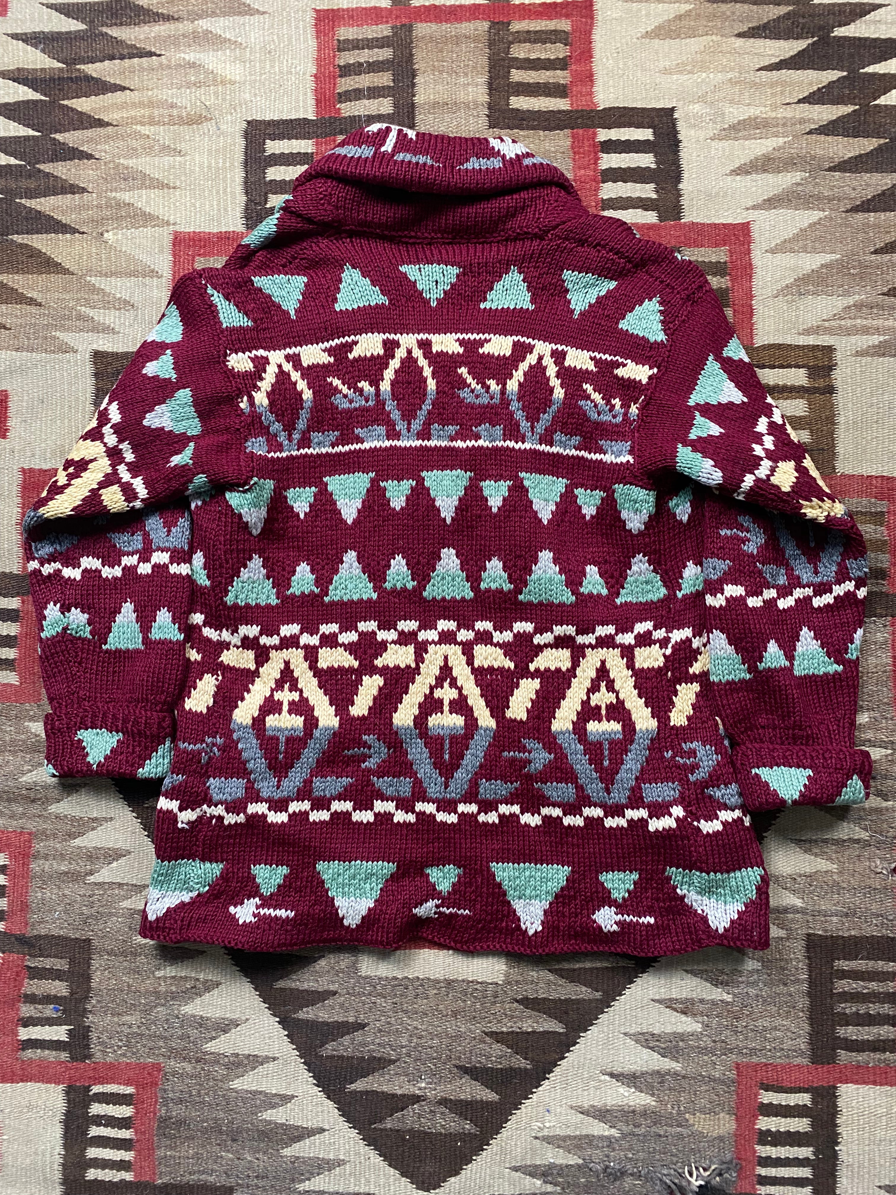 Polo Ralph Lauren 80's Hand-Knitted Southwestern Cardigan