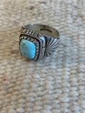 Bootleggers California Sterling Silver Ring With Dry Creek Turquoise Inlay