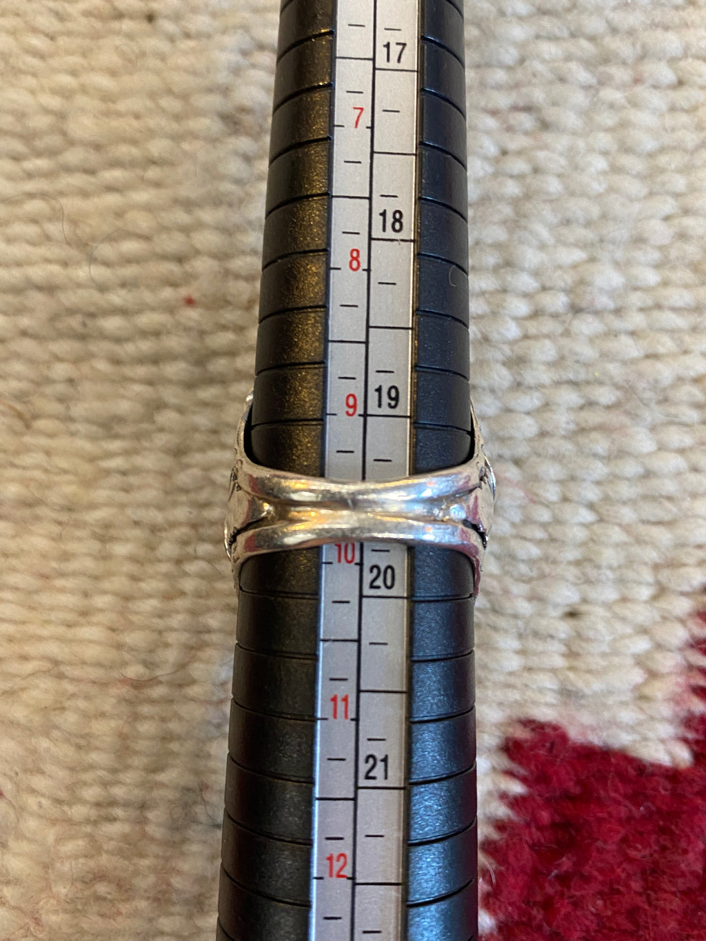 Sterling Silver Navajo Ring With Turquoise Stone & Shark Tooth