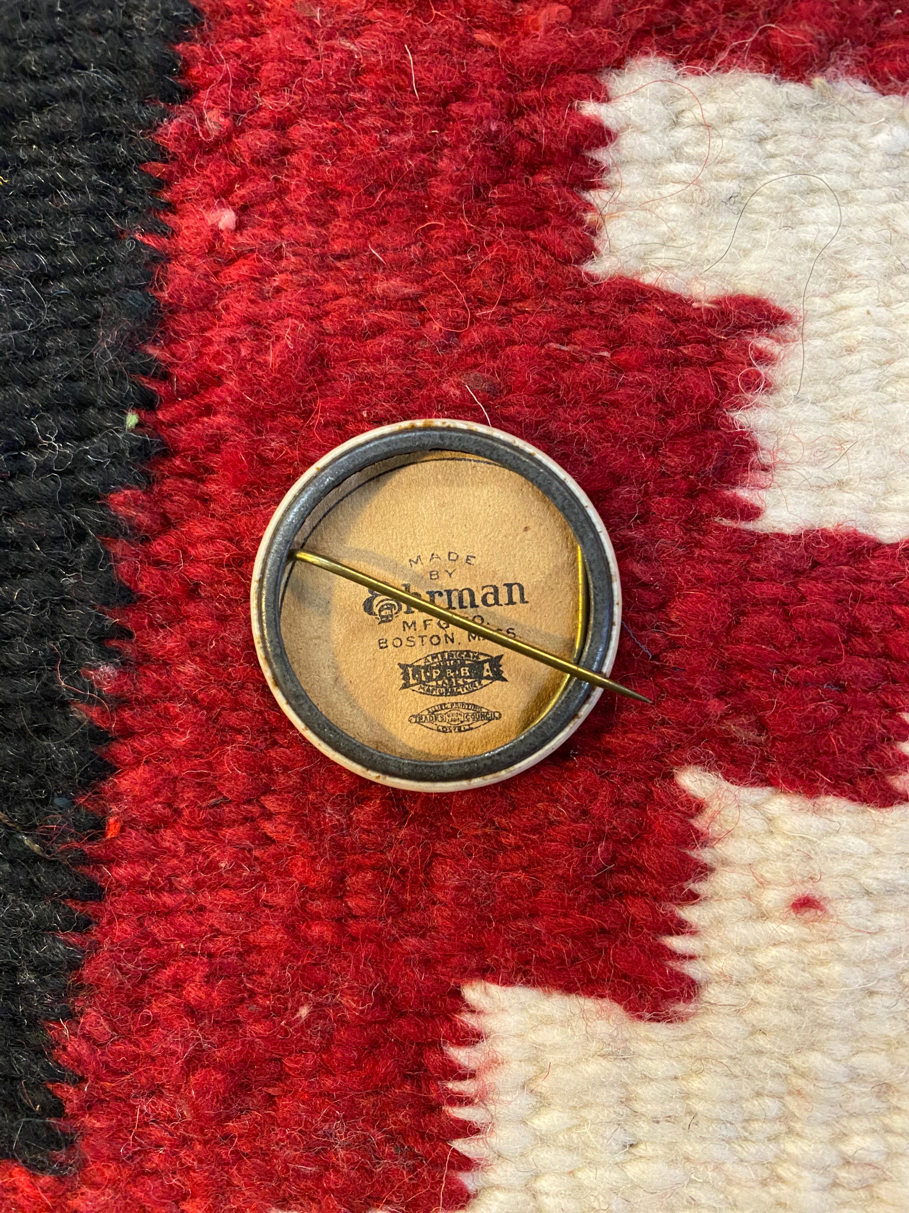 Federation Overalls 1920's Button Pin