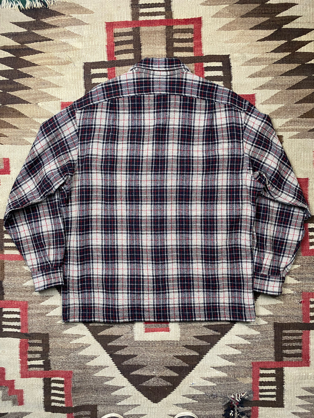 RRL Plaid Woolen Overshirt With Leather Elbow Patches