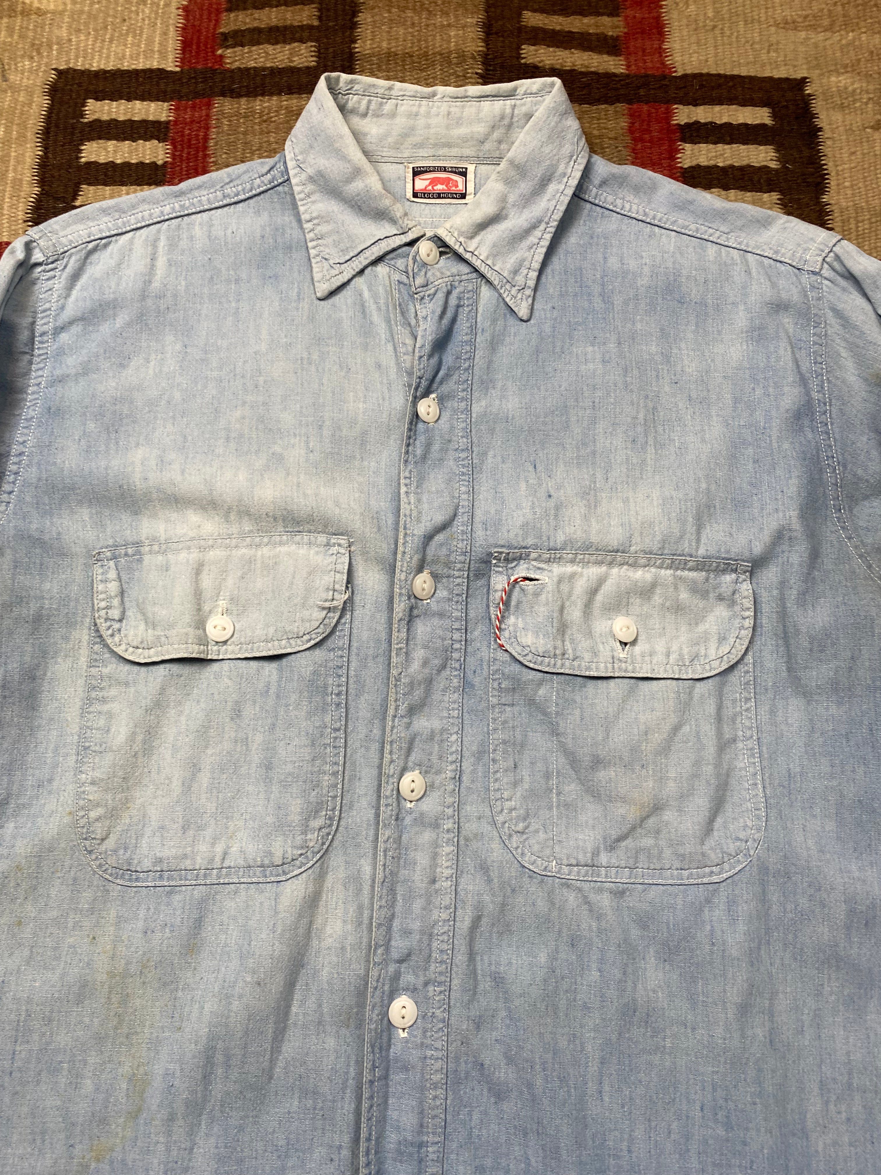 Blood Hound 1940's Chambray Shirt