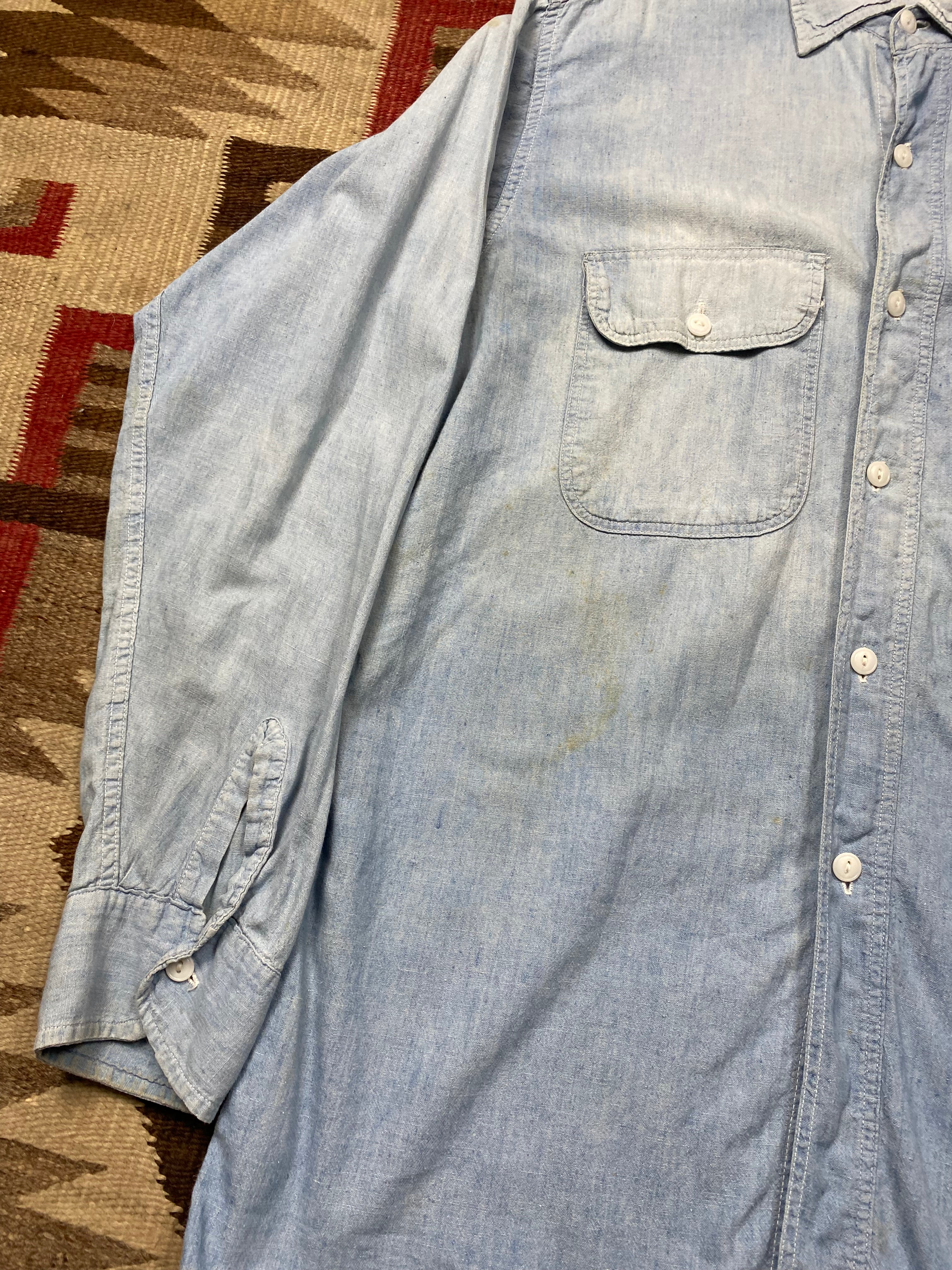 Blood Hound 1940's Chambray Shirt