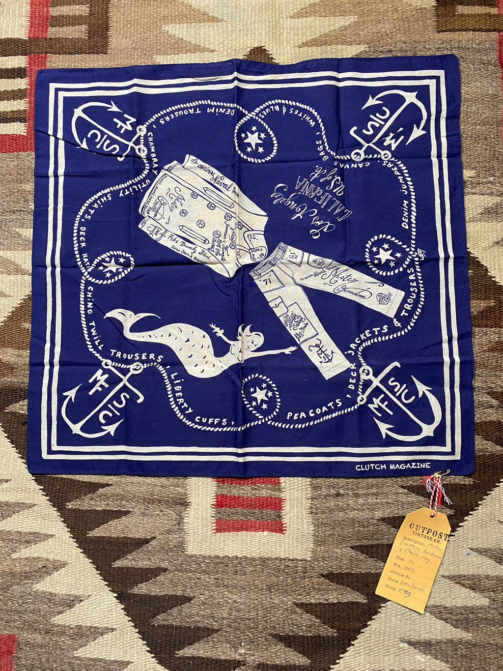 Mister Freedom X Clutch Magazine Indigo Bandana