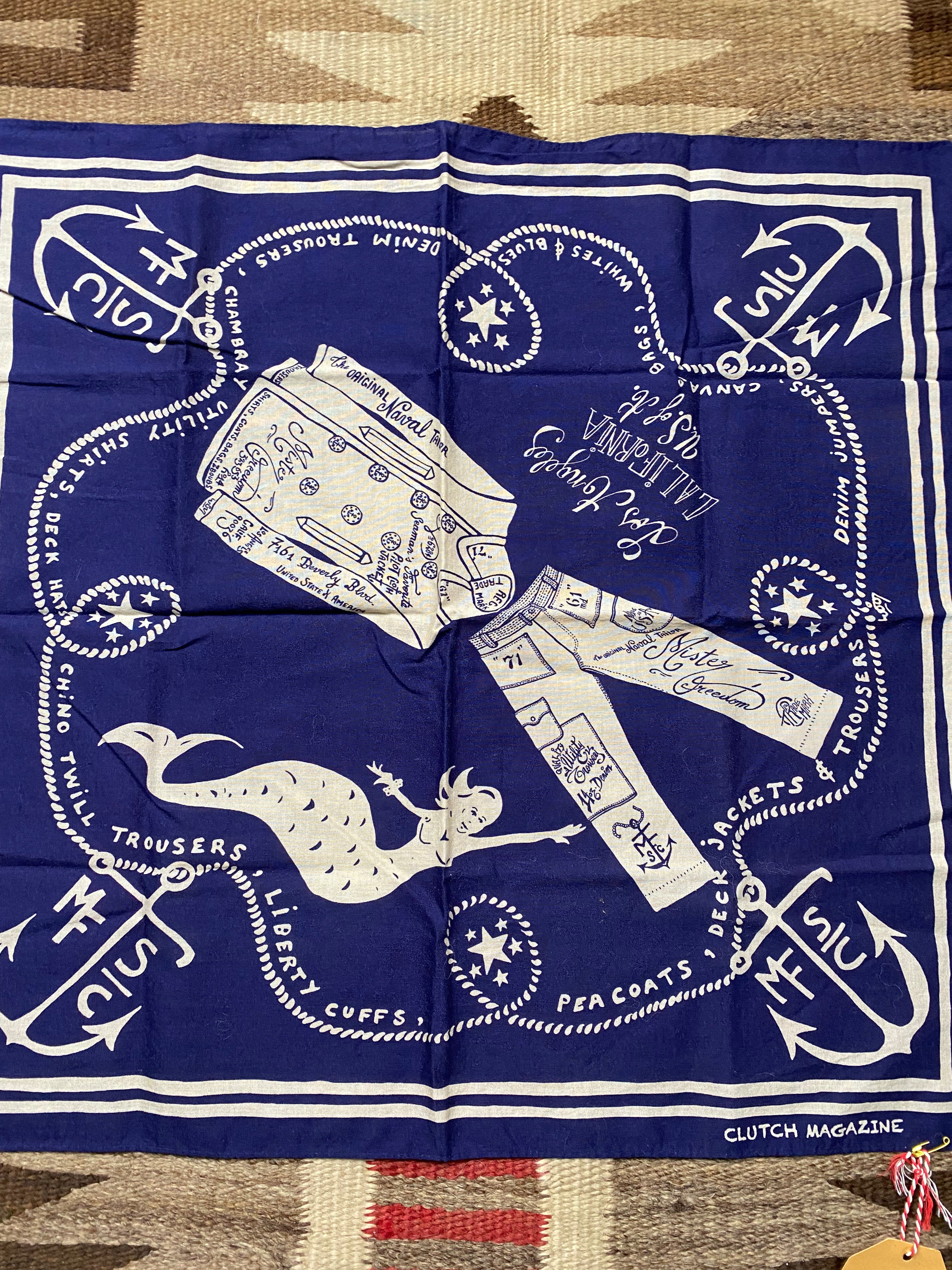 Mister Freedom X Clutch Magazine Indigo Bandana