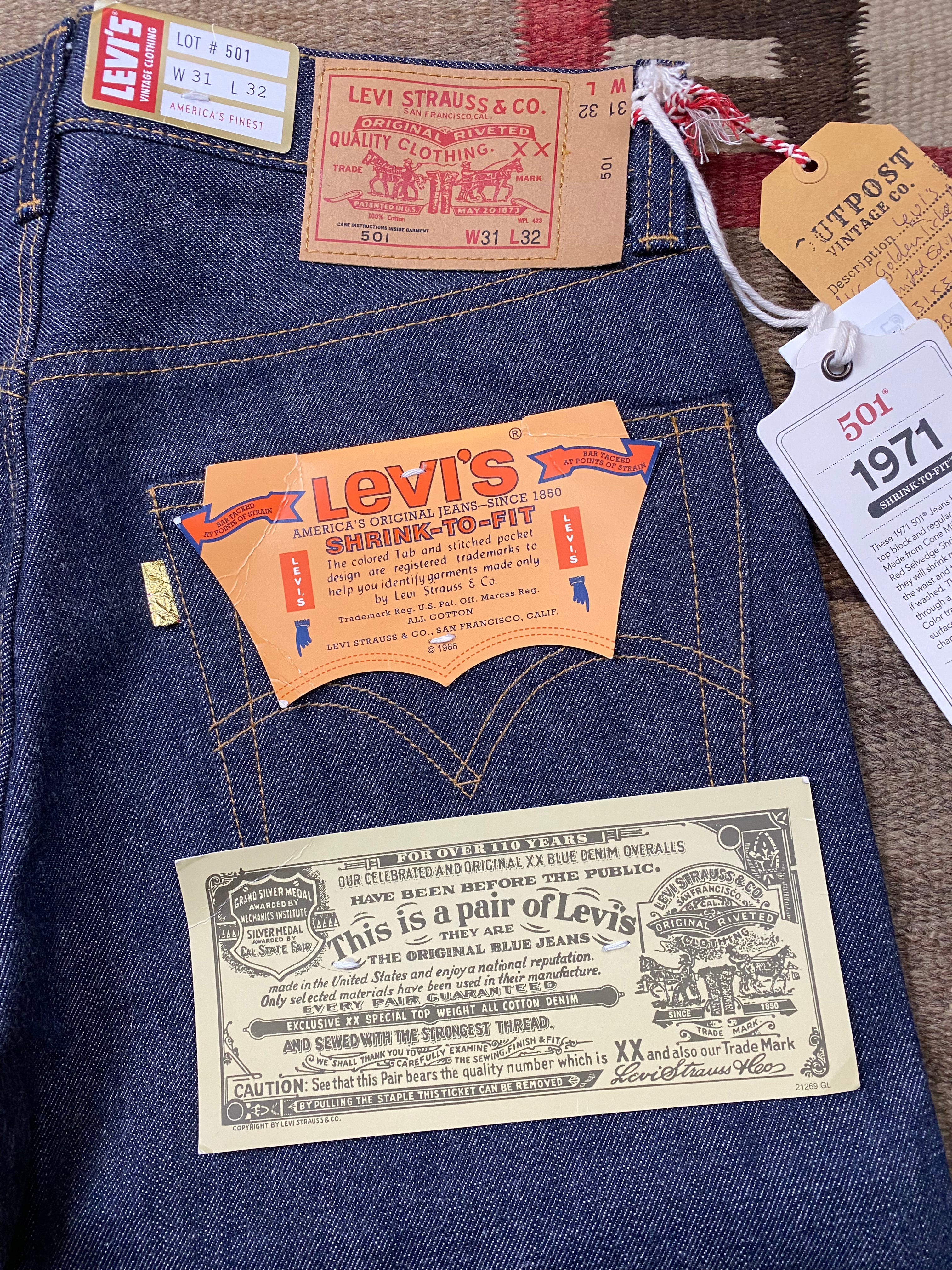 Levi's Vintage Clothing ''Golden Ticket'' 1971 501 Selvedge Jeans