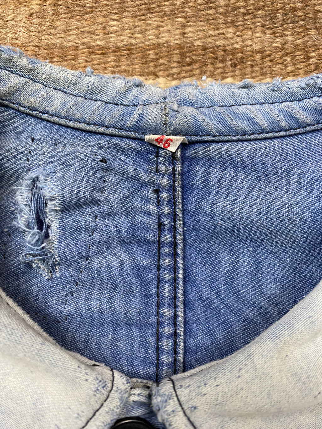 Adolphe Lafont 1960's Faded & Repaired Moleskine Jacket