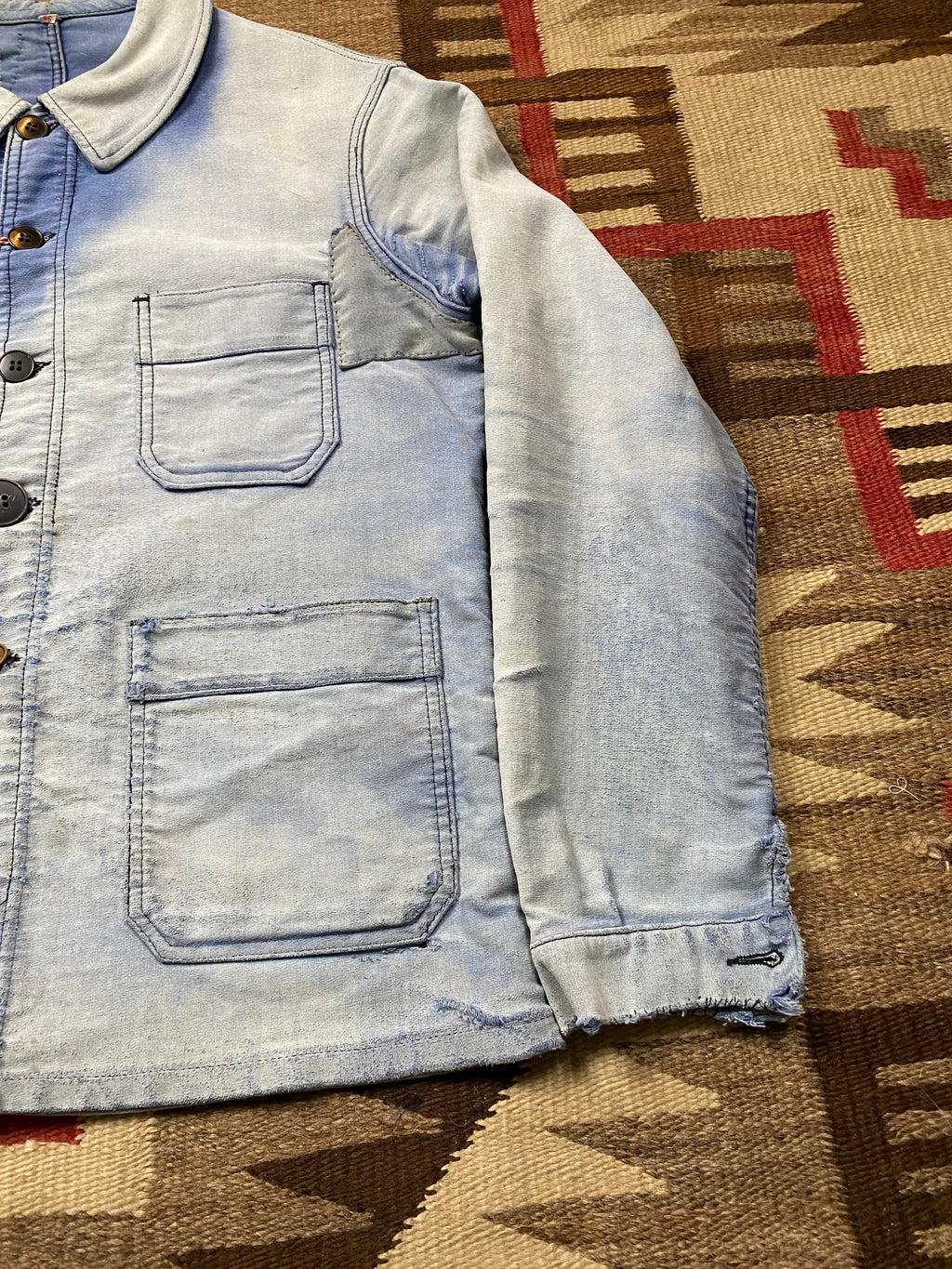 Adolphe Lafont 1960's Faded & Repaired Moleskine Jacket
