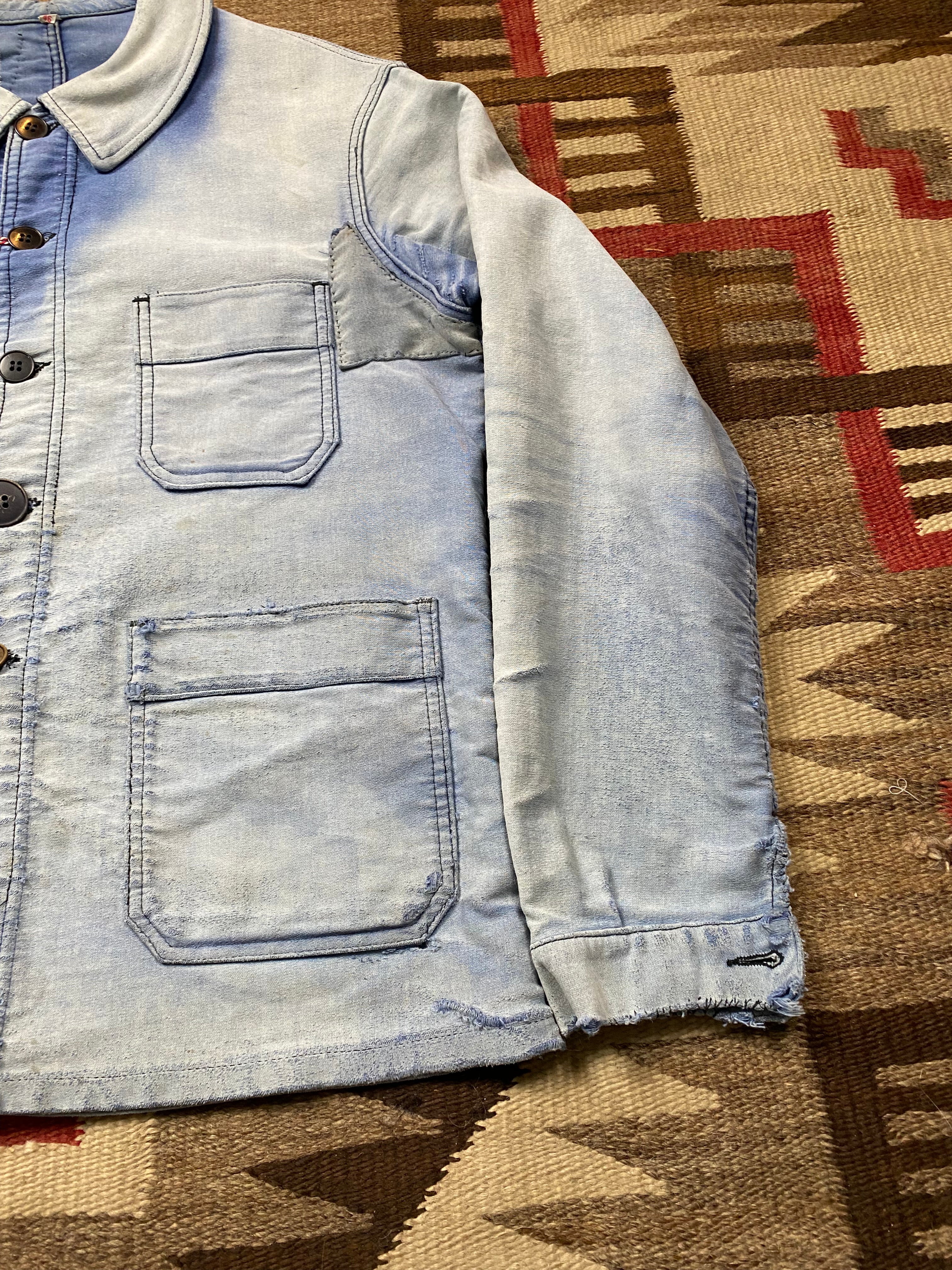 Adolphe Lafont 1960's Faded & Repaired Moleskine Jacket
