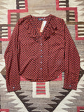 RRL Voile Ruffle Western Blouse