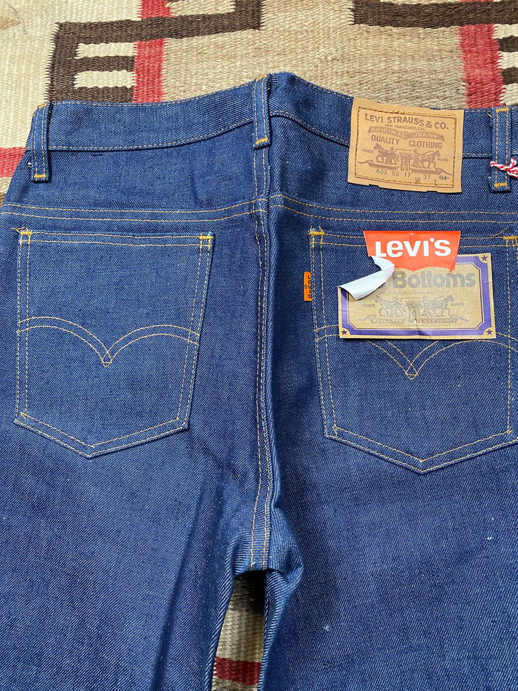 Levi's Orange Tab Raw Denim Bell Bottoms