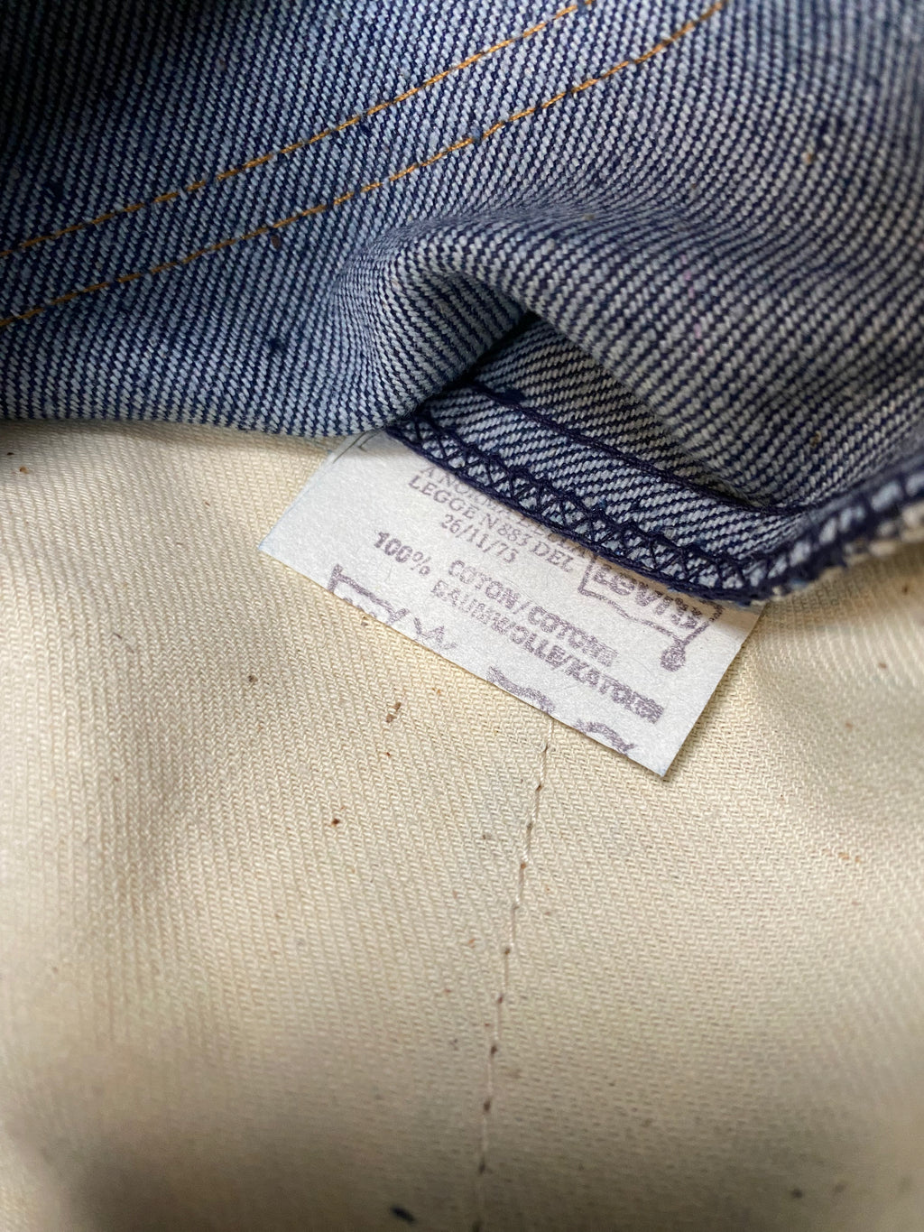 Levi's Orange Tab Raw Denim Bell Bottoms