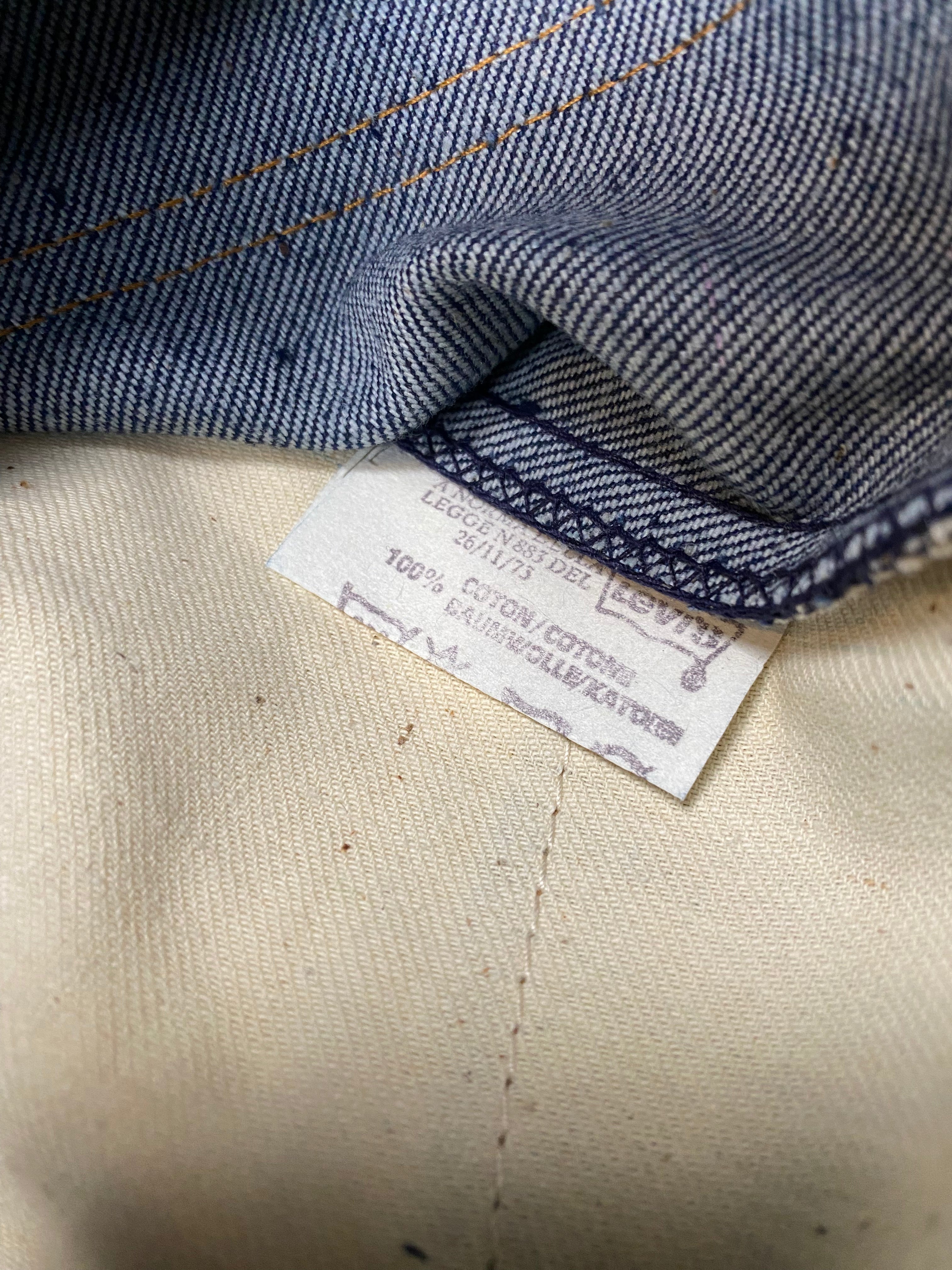 Levi's Orange Tab Raw Denim Bell Bottoms