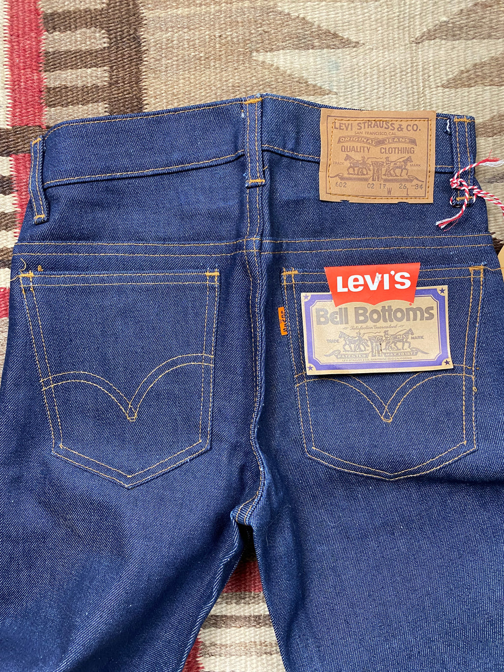 Levi's Orange Tab Raw Denim Bell Bottoms