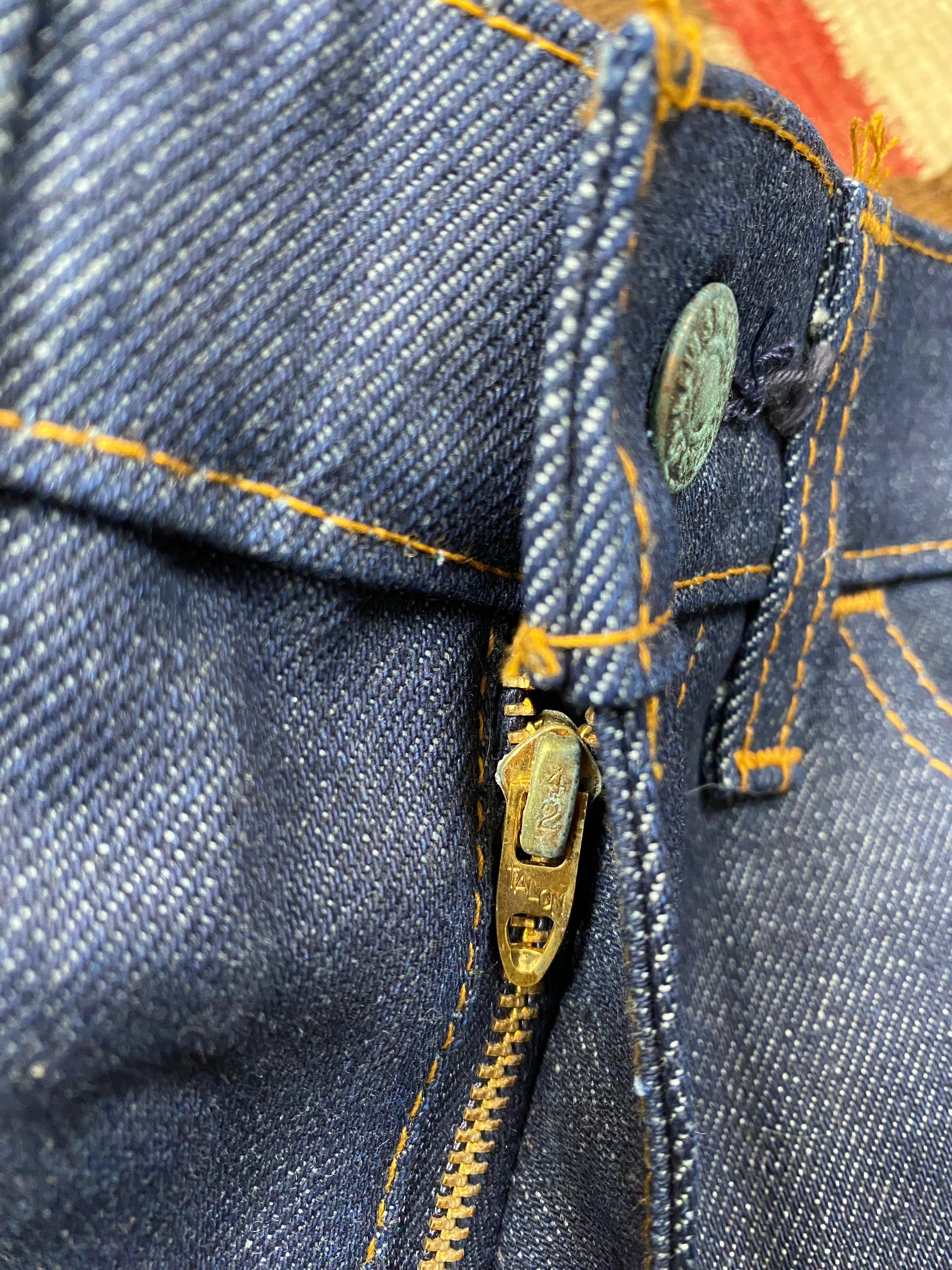 Levi's Orange Tab Raw Denim Bell Bottoms